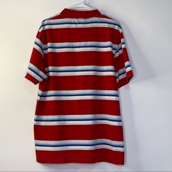 Kiera men’s red stripe Polo skater shirt 8290 XL - Picture 8 of 9